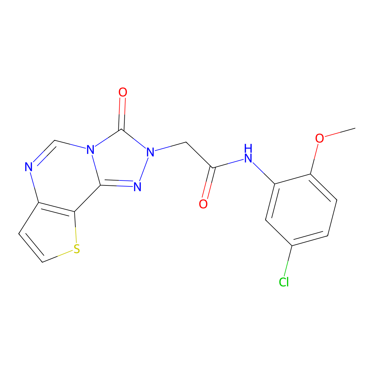 N-(5-chloro-2-methoxyphenyl)-2-{5-oxo-12-thia-3,4,6,8-tetraazatricyclo[7.3.0.0^{2,6}]dodeca-1(9),2,7,10-tetraen-4-yl}acetamide molecular structure, CAS 1030104-33-6