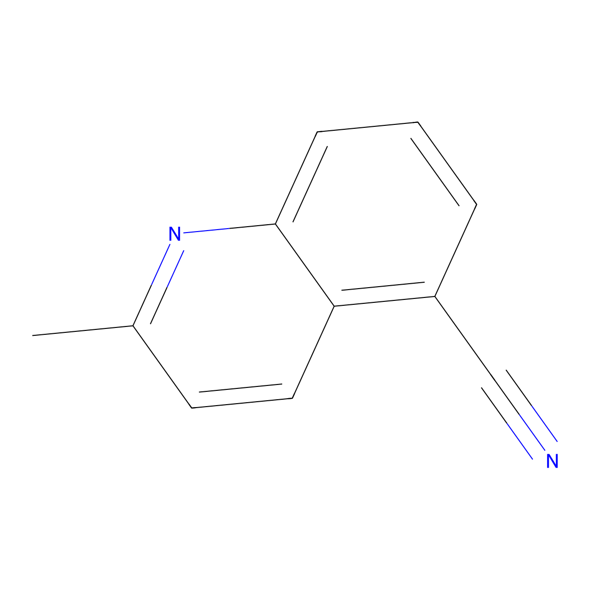 2-Methylquinoline-5-carbonitrile molecular structure, CAS 103011-87-6