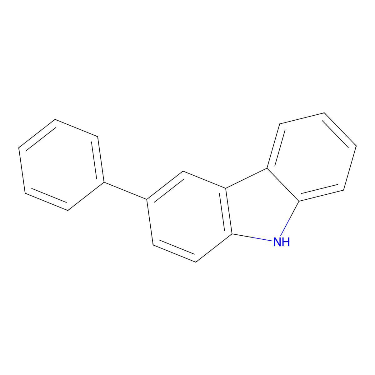 3-Phenyl-9H-carbazole molecular structure, CAS 103012-26-6