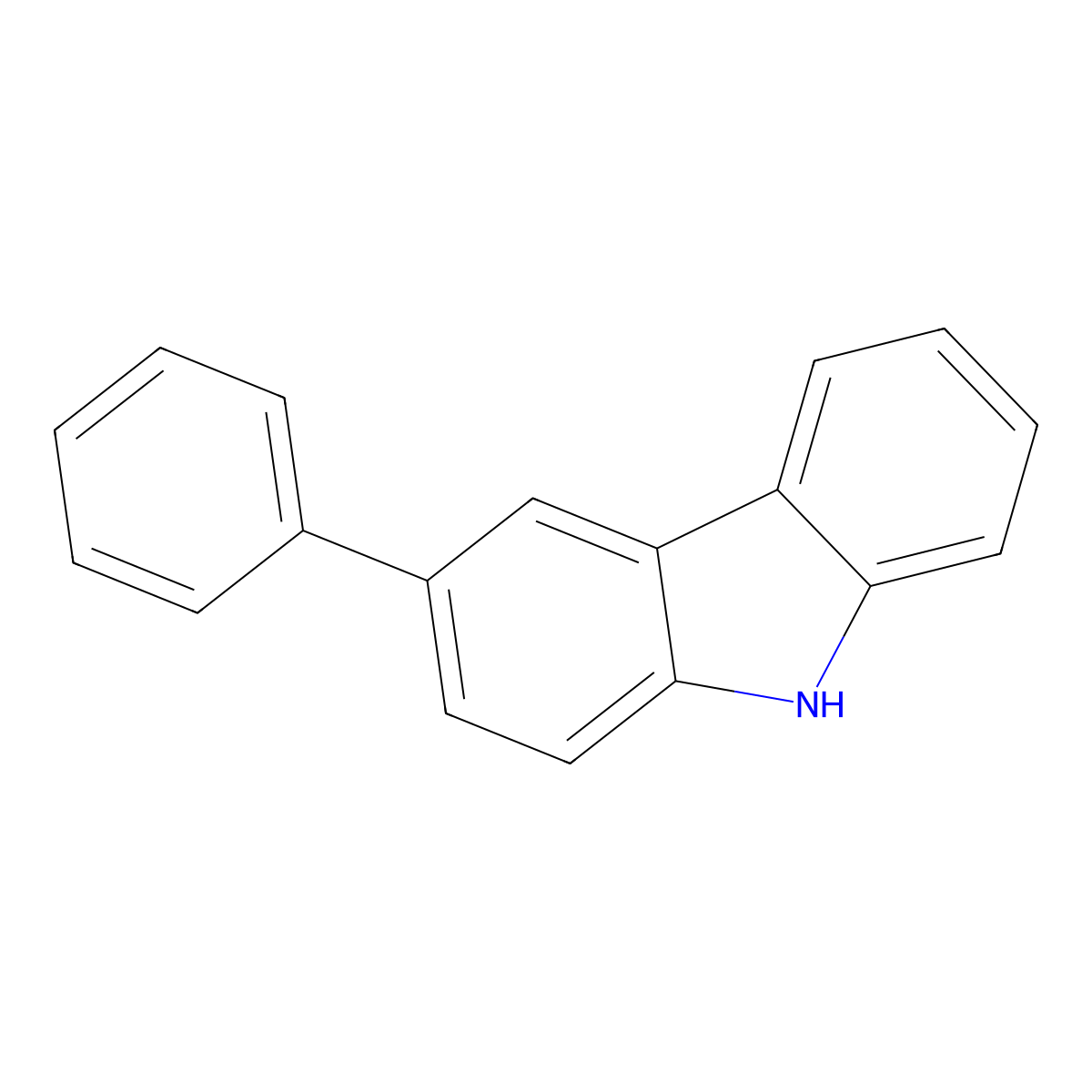 3-Phenyl-9H-carbazole molecular structure, CAS 103012-26-6