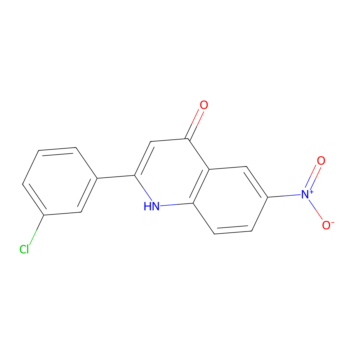 2-(3-Chlorophenyl)-6-nitroquinolin-4-ol molecular structure, CAS 1030120-03-6