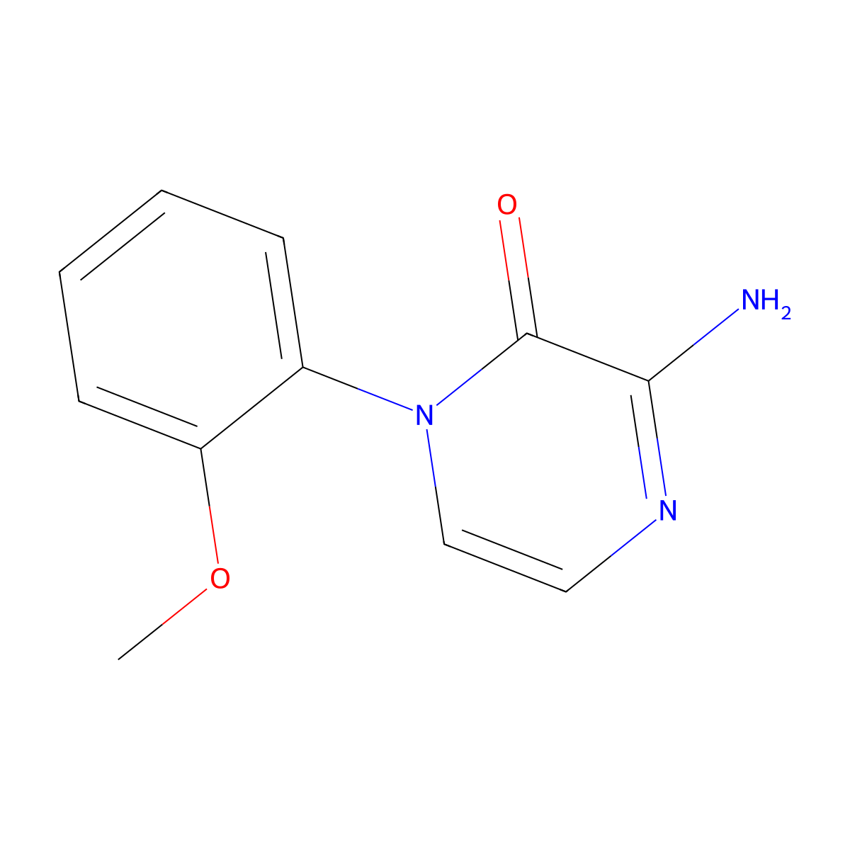 3-Amino-1-(2-methoxyphenyl)-1,2-dihydropyrazin-2-one molecular structure, CAS 1030120-43-4