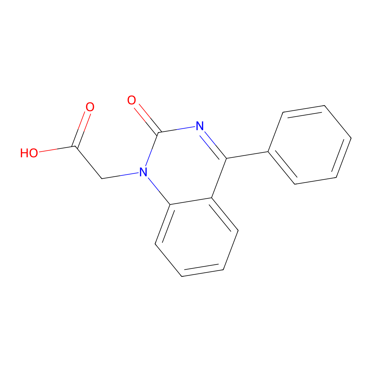 (2-oxo-4-phenylquinazolin-1(2H)-yl)acetic acid molecular structure, CAS 1030121-74-4