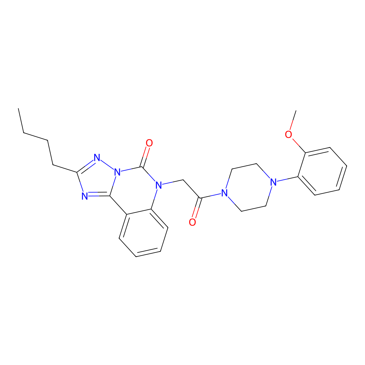 2-butyl-6-(2-(4-(2-methoxyphenyl)piperazin-1-yl)-2-oxoethyl)-[1,2,4]triazolo[1,5-c]quinazolin-5(6H)-one molecular structure, CAS 1030125-93-9