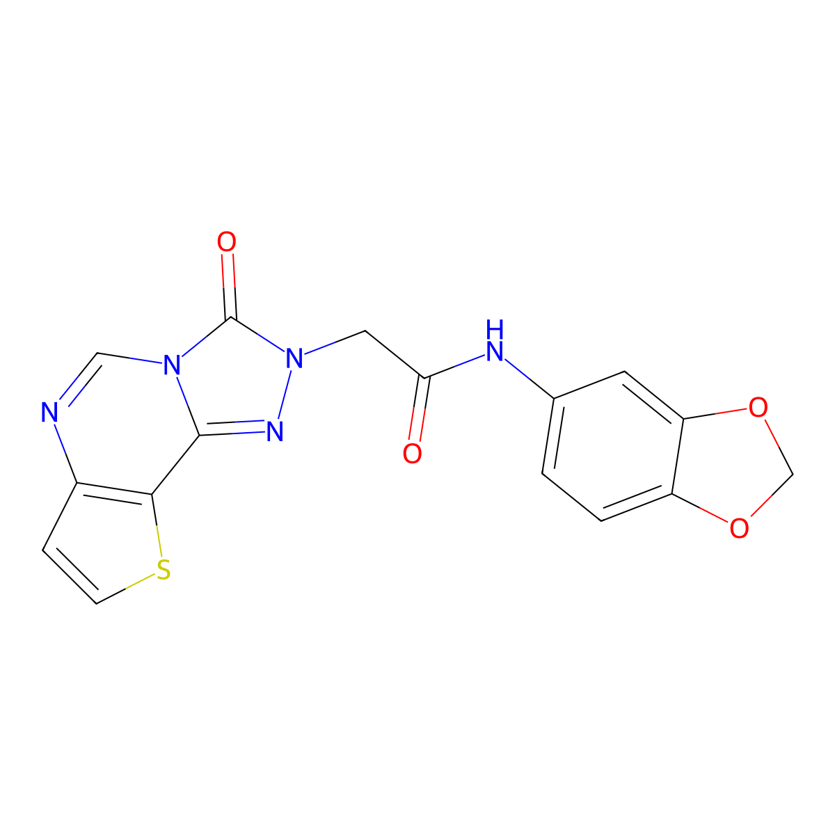 N-(2H-1,3-benzodioxol-5-yl)-2-{5-oxo-12-thia-3,4,6,8-tetraazatricyclo[7.3.0.0^{2,6}]dodeca-1(9),2,7,10-tetraen-4-yl}acetamide molecular structure, CAS 1030129-93-1