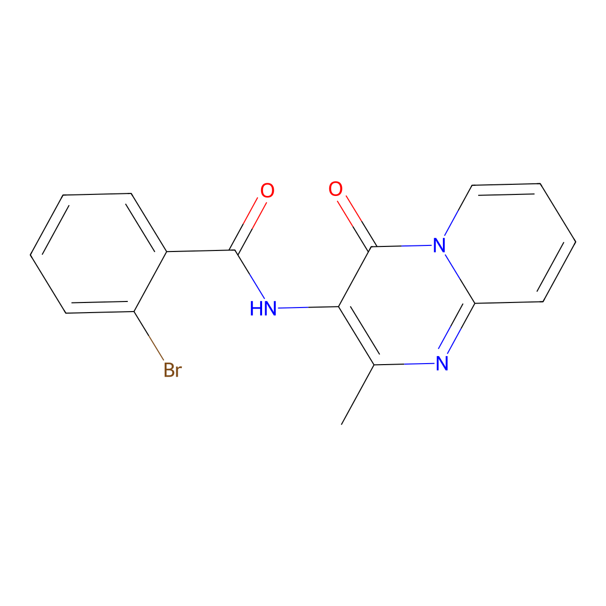 2-bromo-N-{2-methyl-4-oxo-4H-pyrido[1,2-a]pyrimidin-3-yl}benzamide molecular structure, CAS 1030131-34-0
