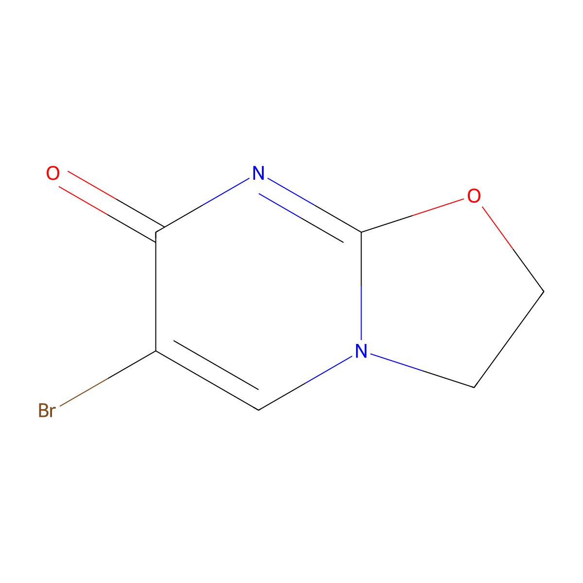 6-Bromo-2H-oxazolo[3,2-a]pyrimidin-7(3H)-one molecular structure, CAS 103022-66-8