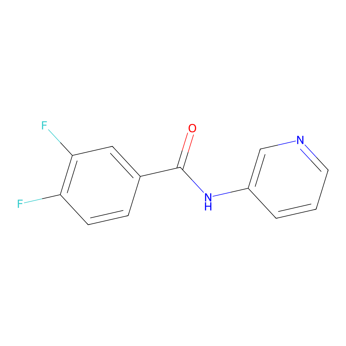 3,4-difluoro-N-(pyridin-3-yl)benzamide molecular structure, CAS 1030230-30-8