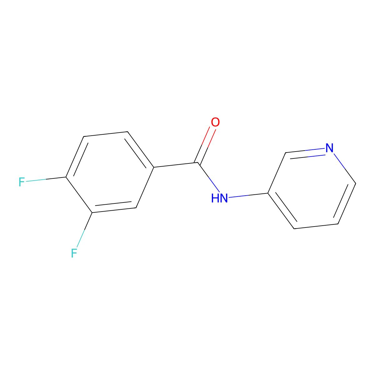 3,4-difluoro-N-(pyridin-3-yl)benzamide molecular structure, CAS 1030230-30-8