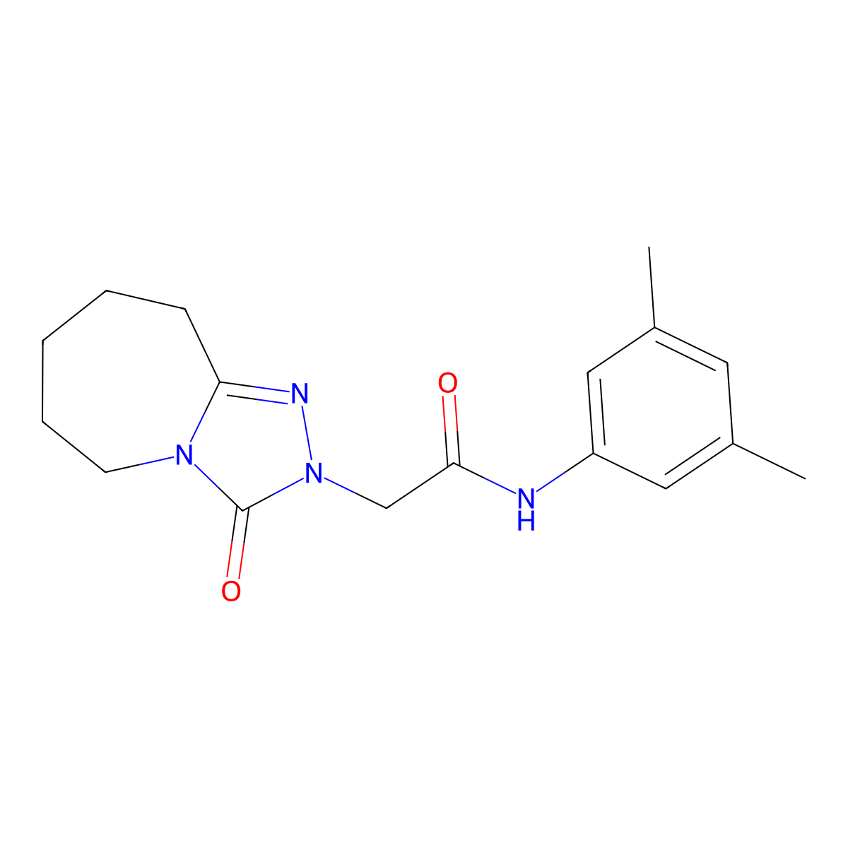N-(3,5-dimethylphenyl)-2-(3-oxo-6,7,8,9-tetrahydro-3H-[1,2,4]triazolo[4,3-a]azepin-2(5H)-yl)acetamide molecular structure, CAS 1030234-67-3