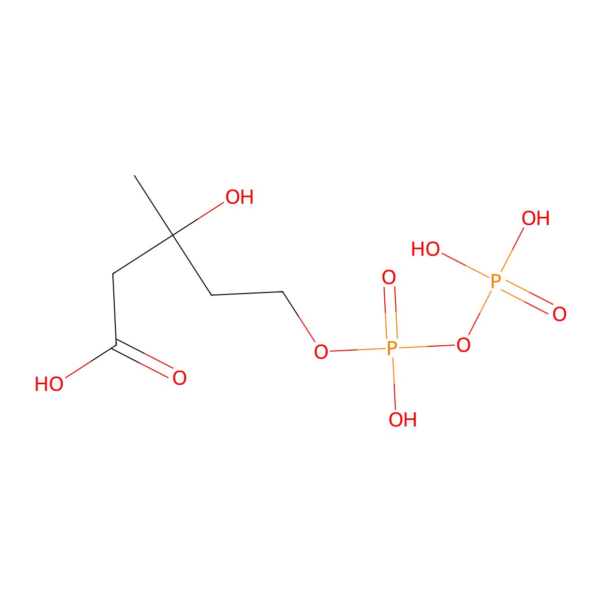 (R)-5-Diphosphomevalonate molecular structure, CAS 103025-21-4