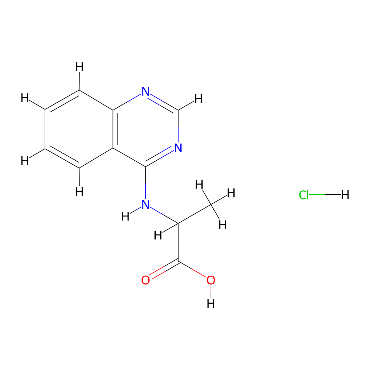 N-Quinazolin-4-ylalanine hydrochloride molecular structure, CAS 1030264-64-2