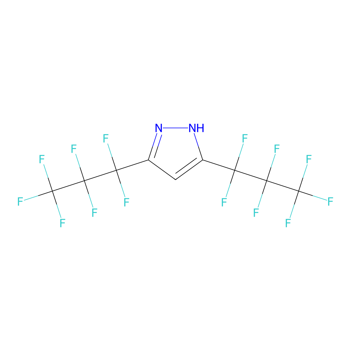 3,5-Bis(perfluoropropyl)pyrazole molecular structure, CAS 1030269-34-1