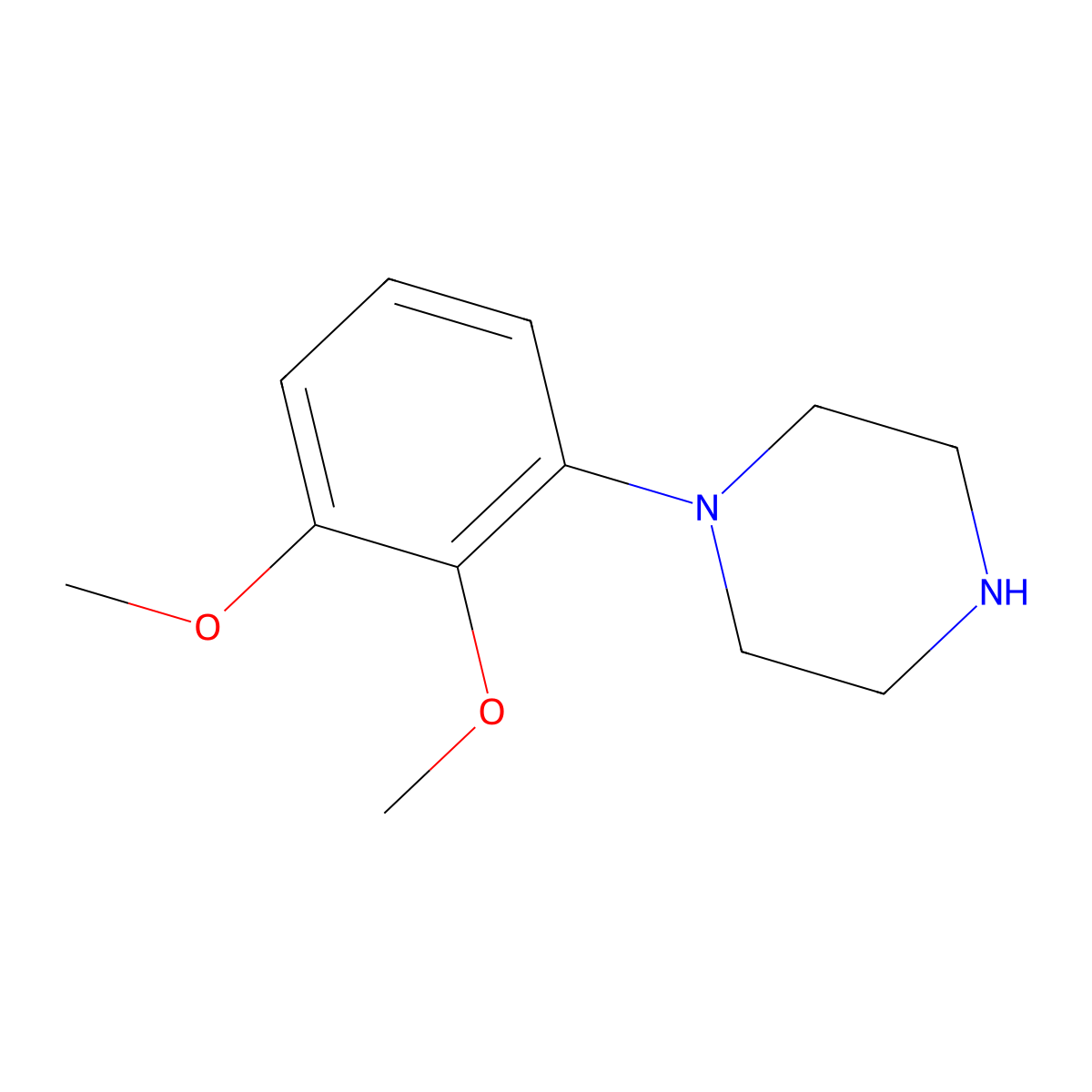 1-(2,3-Dimethoxyphenyl)piperazine molecular structure, CAS 103027-44-7