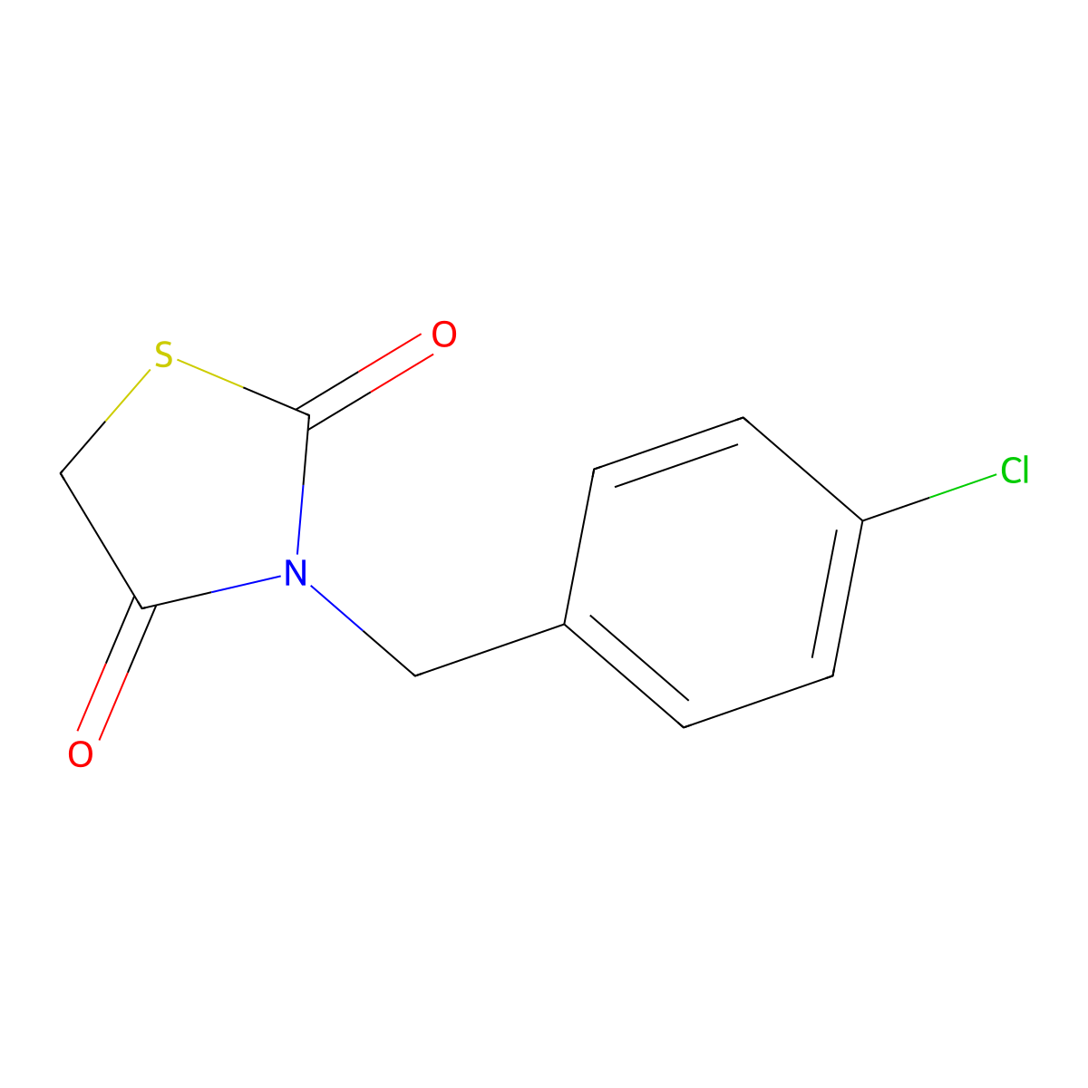 3-[(4-Chlorophenyl)methyl]-1,3-thiazolidine-2,4-dione molecular structure, CAS 103027-70-9