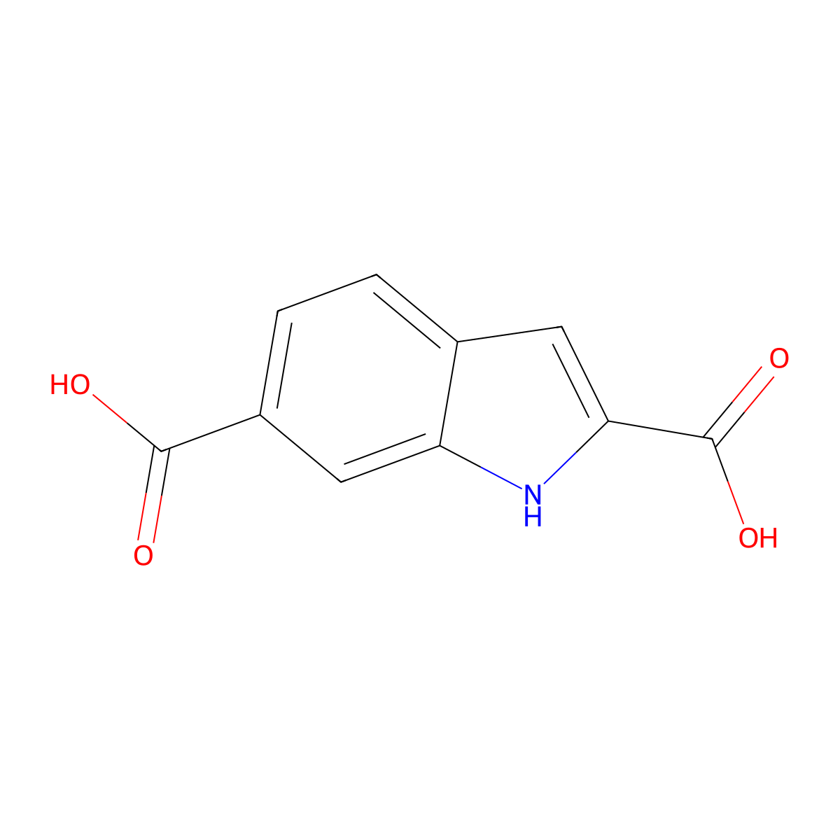 1H-indole-2,6-dicarboxylic Acid molecular structure, CAS 103027-97-0