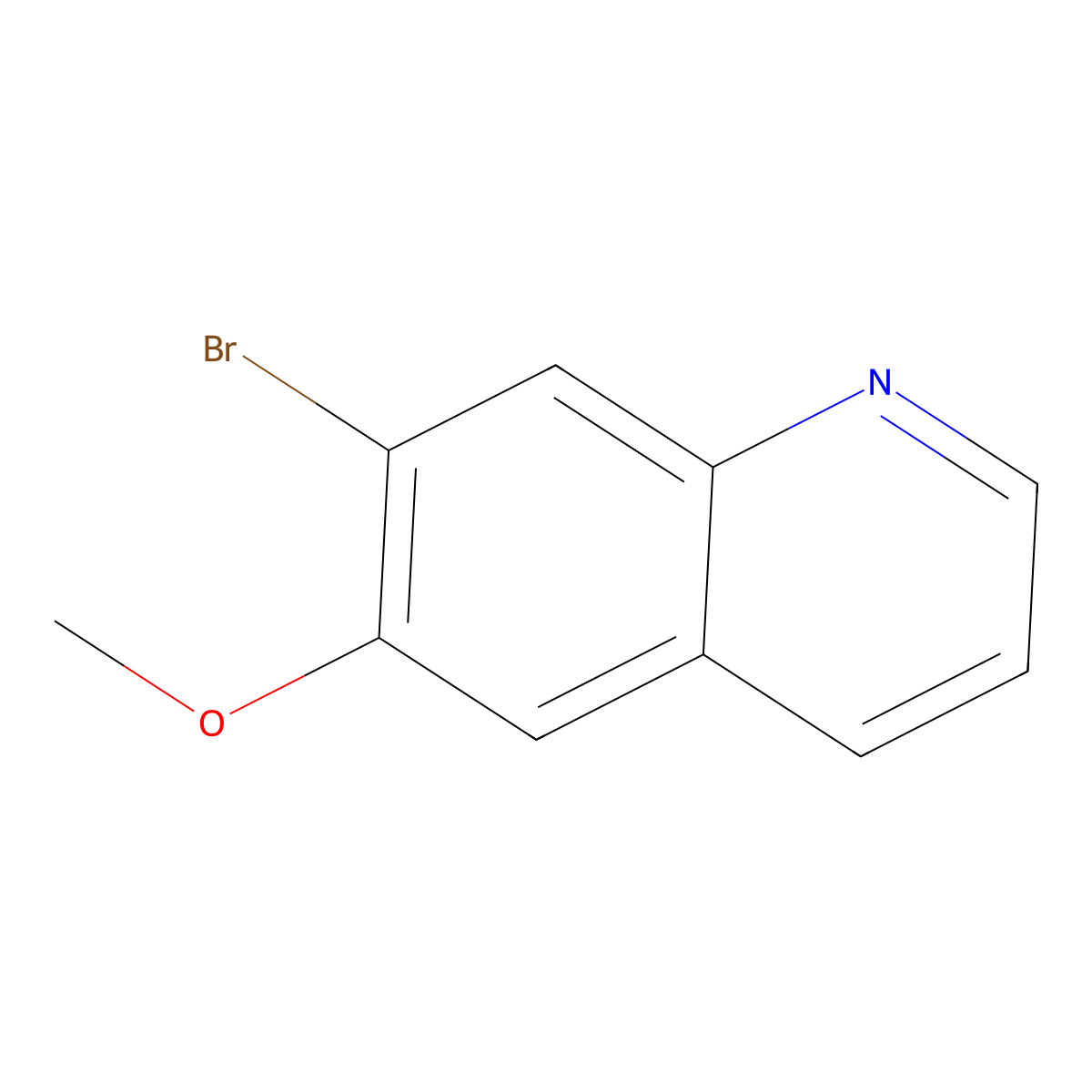 7-Bromo-6-methoxyquinoline molecular structure, CAS 103028-33-7