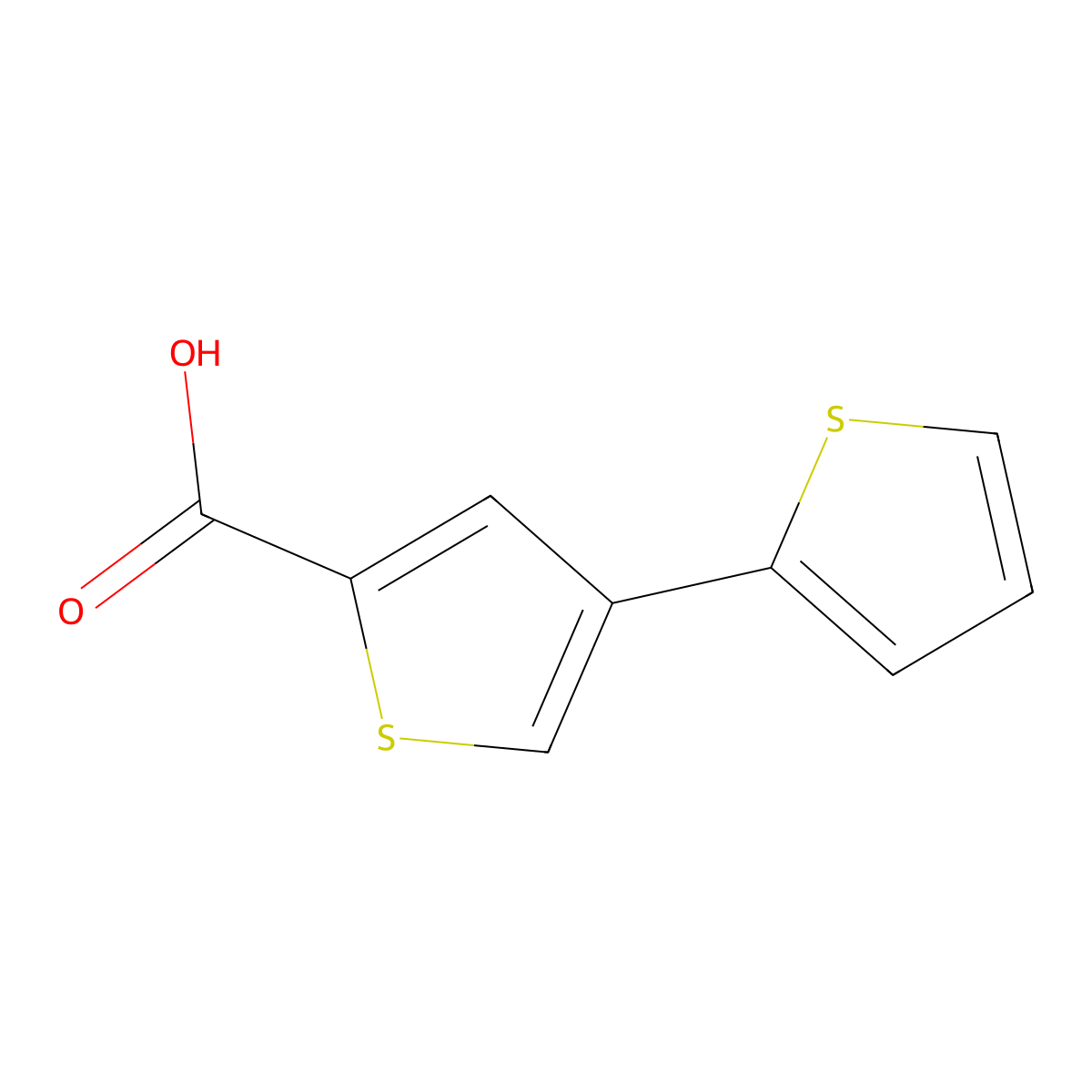 4-(Thiophen-2-yl)thiophene-2-carboxylic acid molecular structure, CAS 103028-40-6
