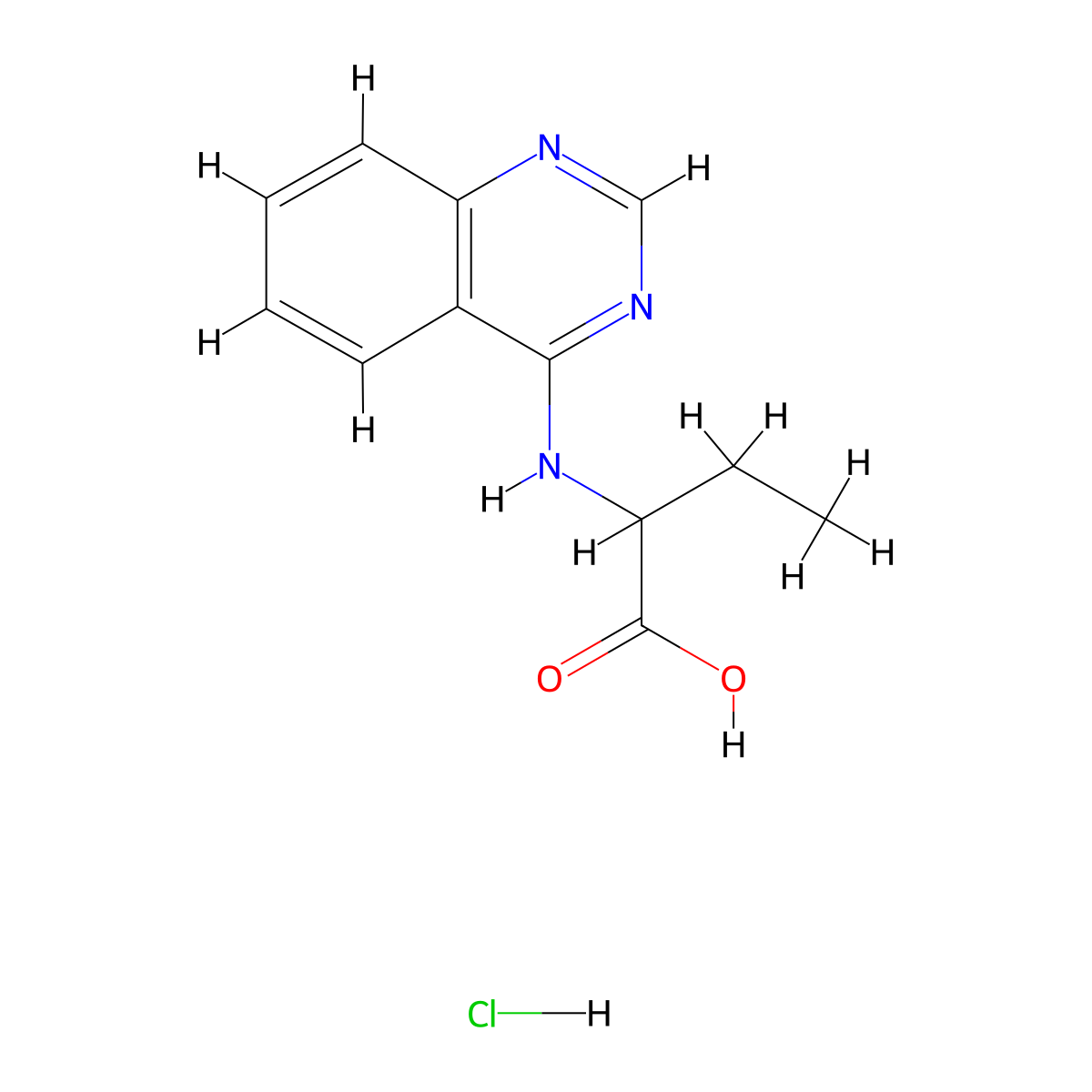 2-(quinazolin-4-ylamino)butanoic Acid Hydrochloride molecular structure, CAS 1030280-69-3