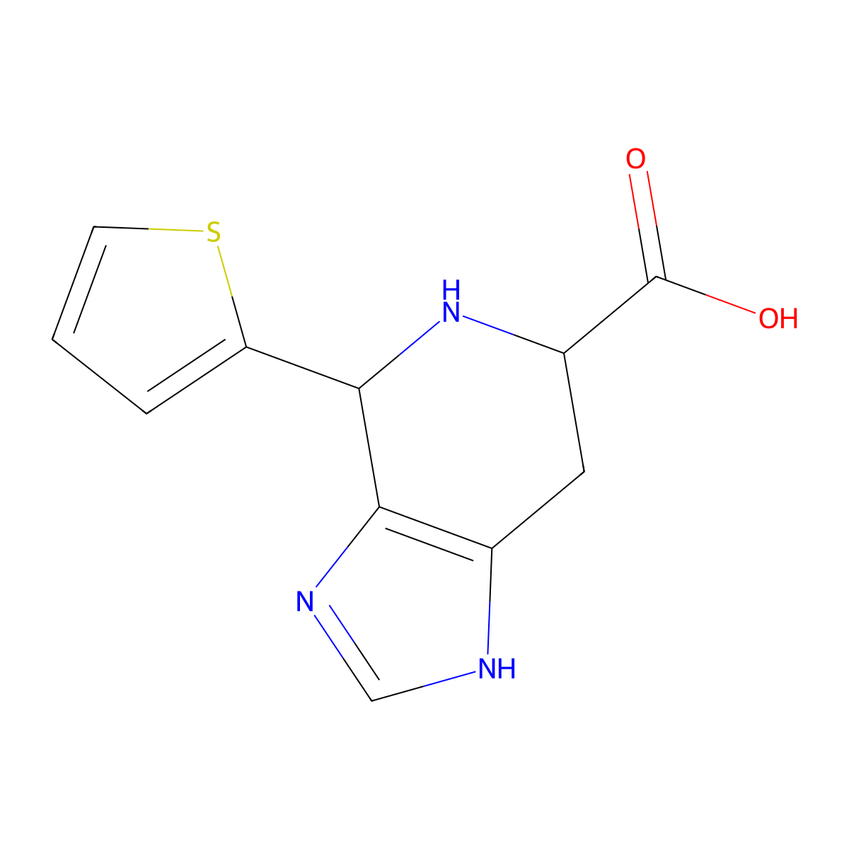 4-(2-Thienyl)-4,5,6,7-tetrahydro-3H-imidazo[4,5-c]pyridine-6-carboxylic acid molecular structure, CAS 1030285-35-8
