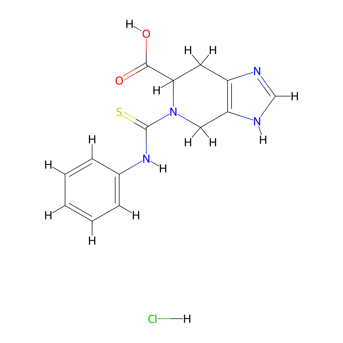 5-(Anilinocarbonothioyl)-4,5,6,7-tetrahydro-3H-imidazo[4,5-c]pyridine-6-carboxylic acid hydrochloride molecular structure, CAS 1030285-50-7