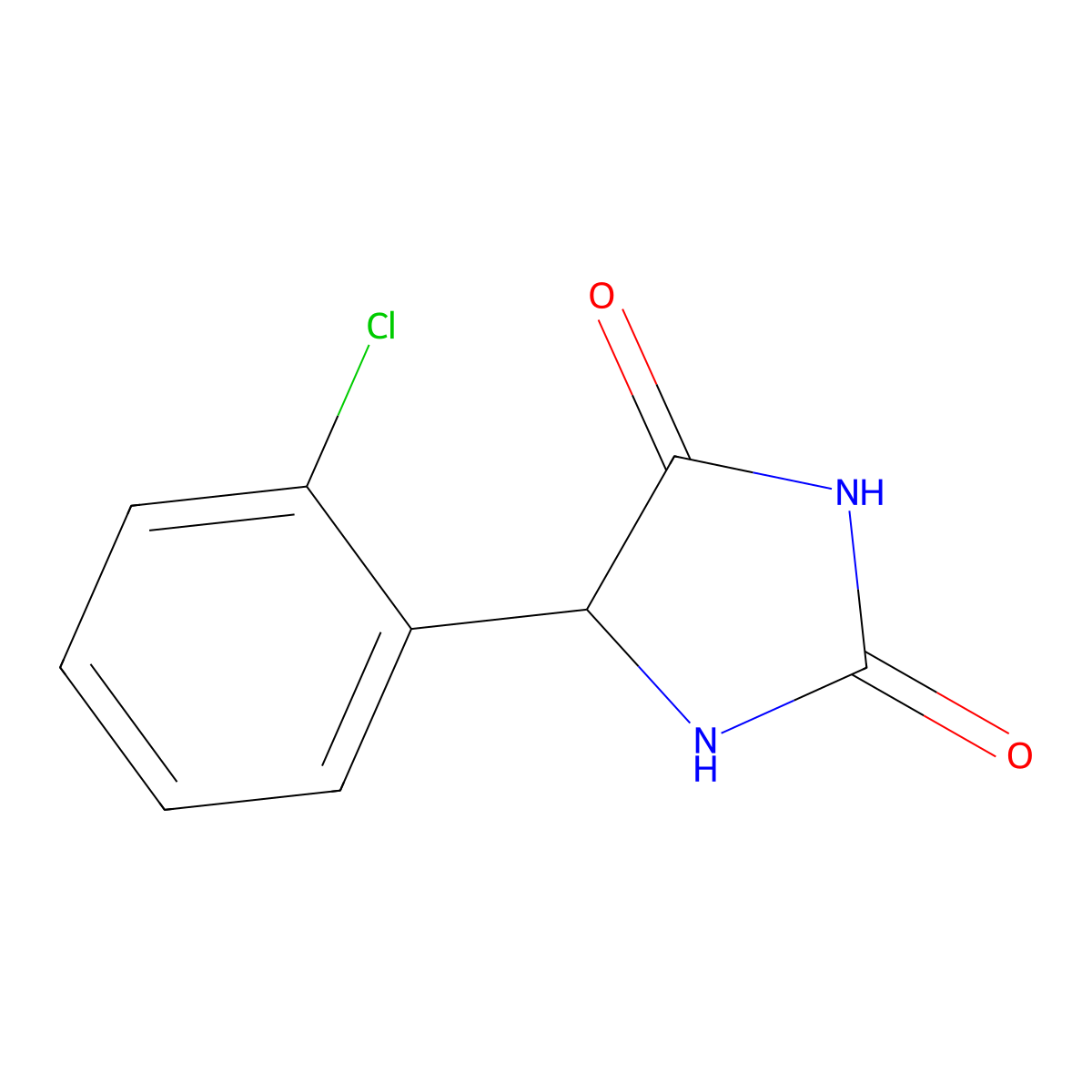 5-(2-Chlorophenyl)imidazolidine-2,4-dione molecular structure, CAS 103029-09-0