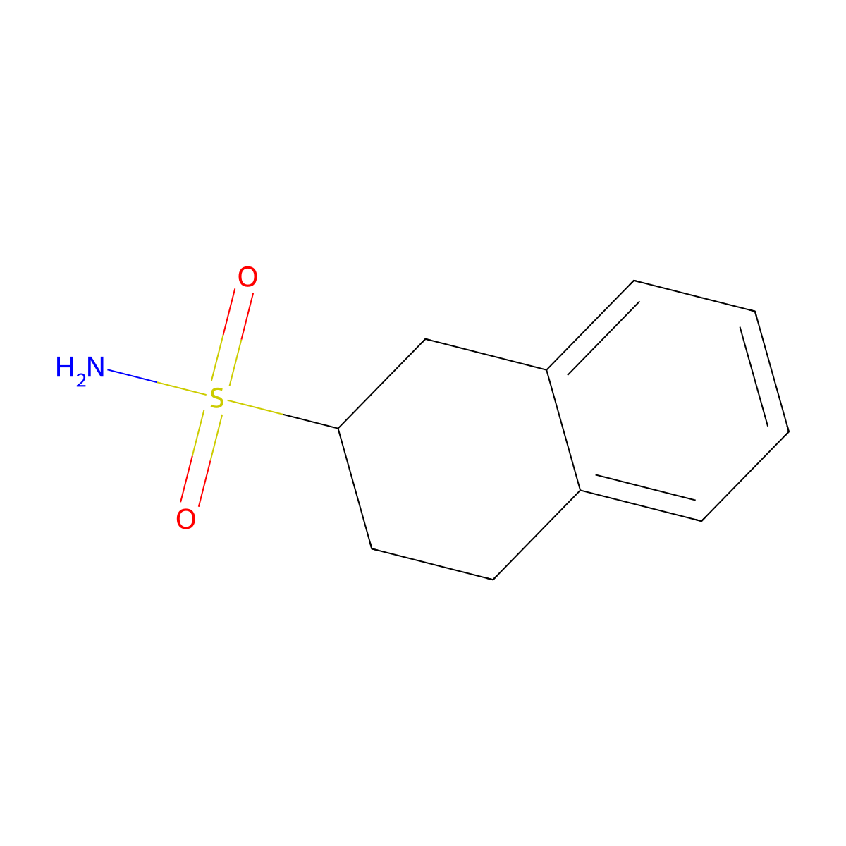 1,2,3,4-Tetrahydronaphthalene-2-sulfonamide molecular structure, CAS 103029-27-2