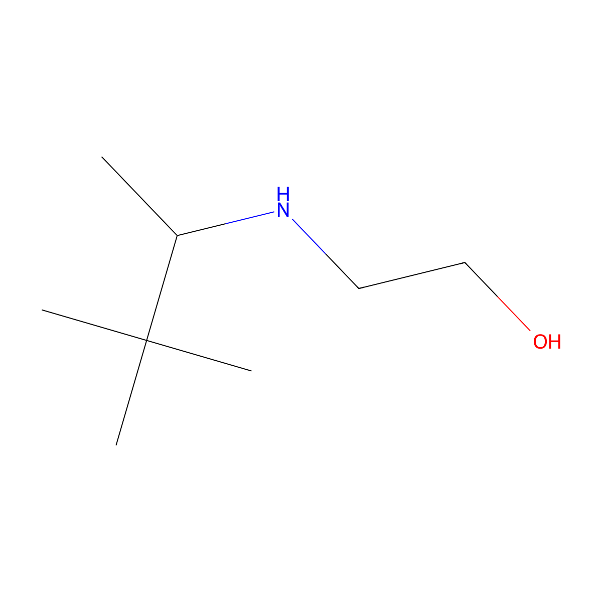 2-[(3,3-Dimethylbutan-2-yl)amino]ethan-1-ol molecular structure, CAS 1030296-26-4