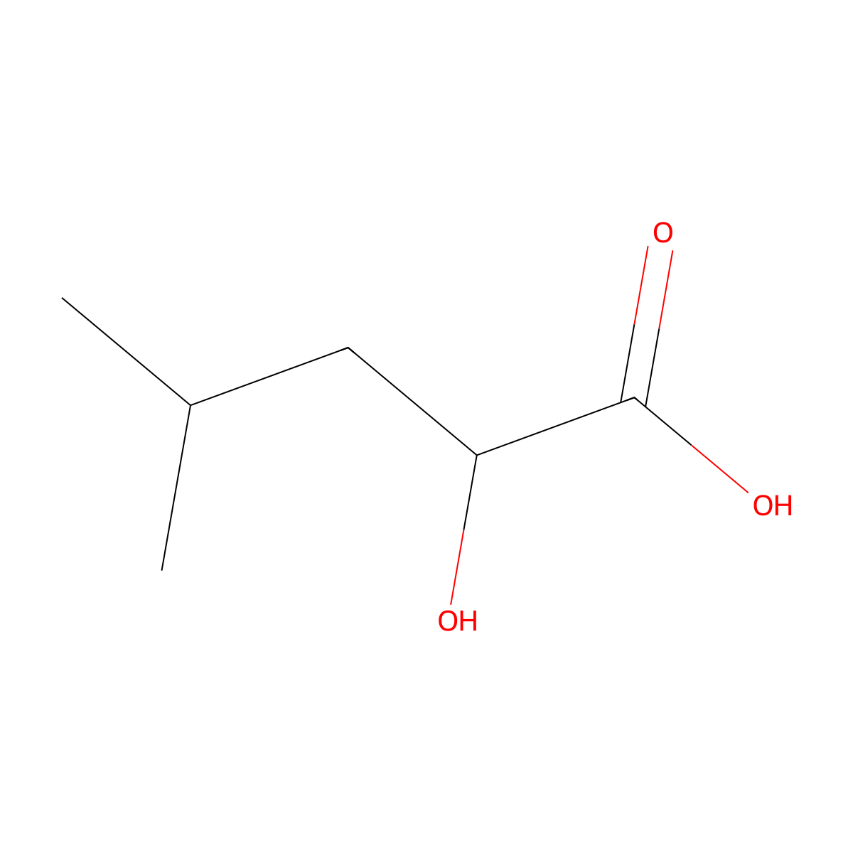 (+-)-2-Hydroxyisocaproic acid molecular structure, CAS 10303-64-7
