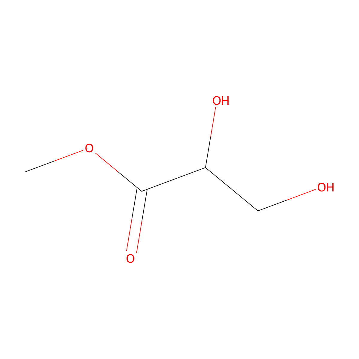 (S)-Methyl 2,3-dihydroxypropanoate molecular structure, CAS 10303-88-5