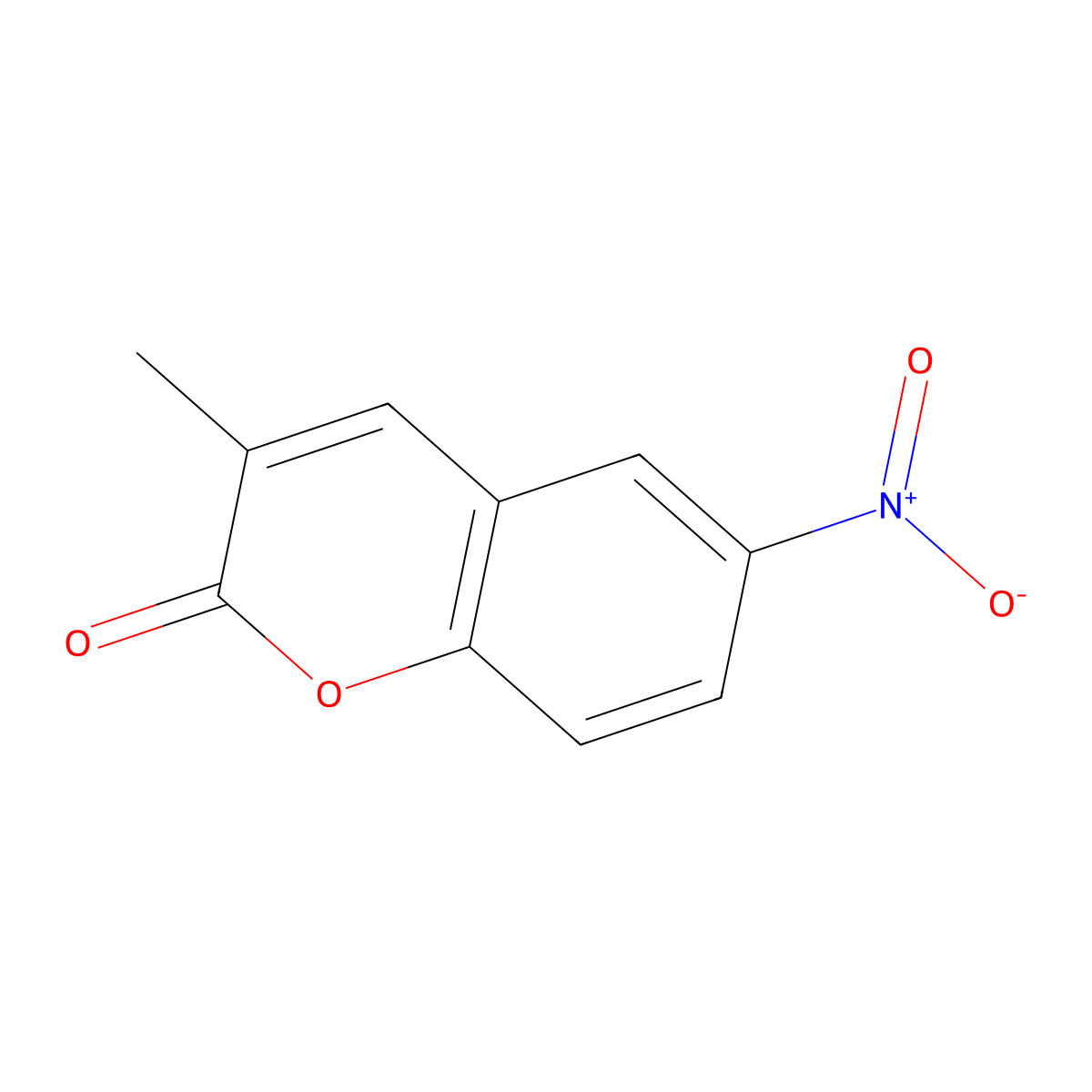 3-Methyl-6-nitrocoumarin molecular structure, CAS 103030-08-6