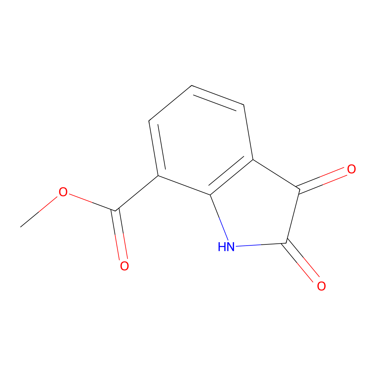 Methyl 2,3-dioxoindoline-7-carboxylate molecular structure, CAS 103030-10-0