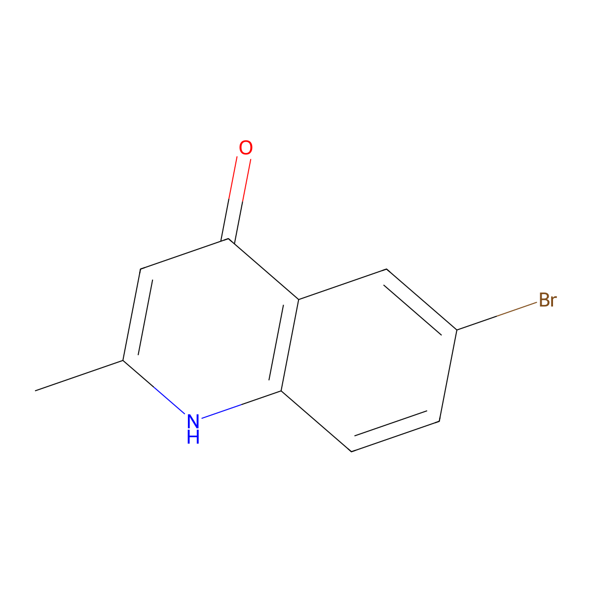 6-Bromo-2-methylquinolin-4-ol molecular structure, CAS 103030-28-0