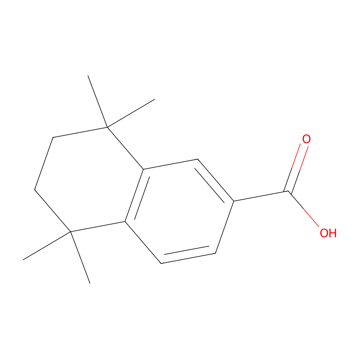 5,5,8,8-Tetramethyl-5,6,7,8-tetrahydronaphthalene-2-carboxylic acid molecular structure, CAS 103031-30-7
