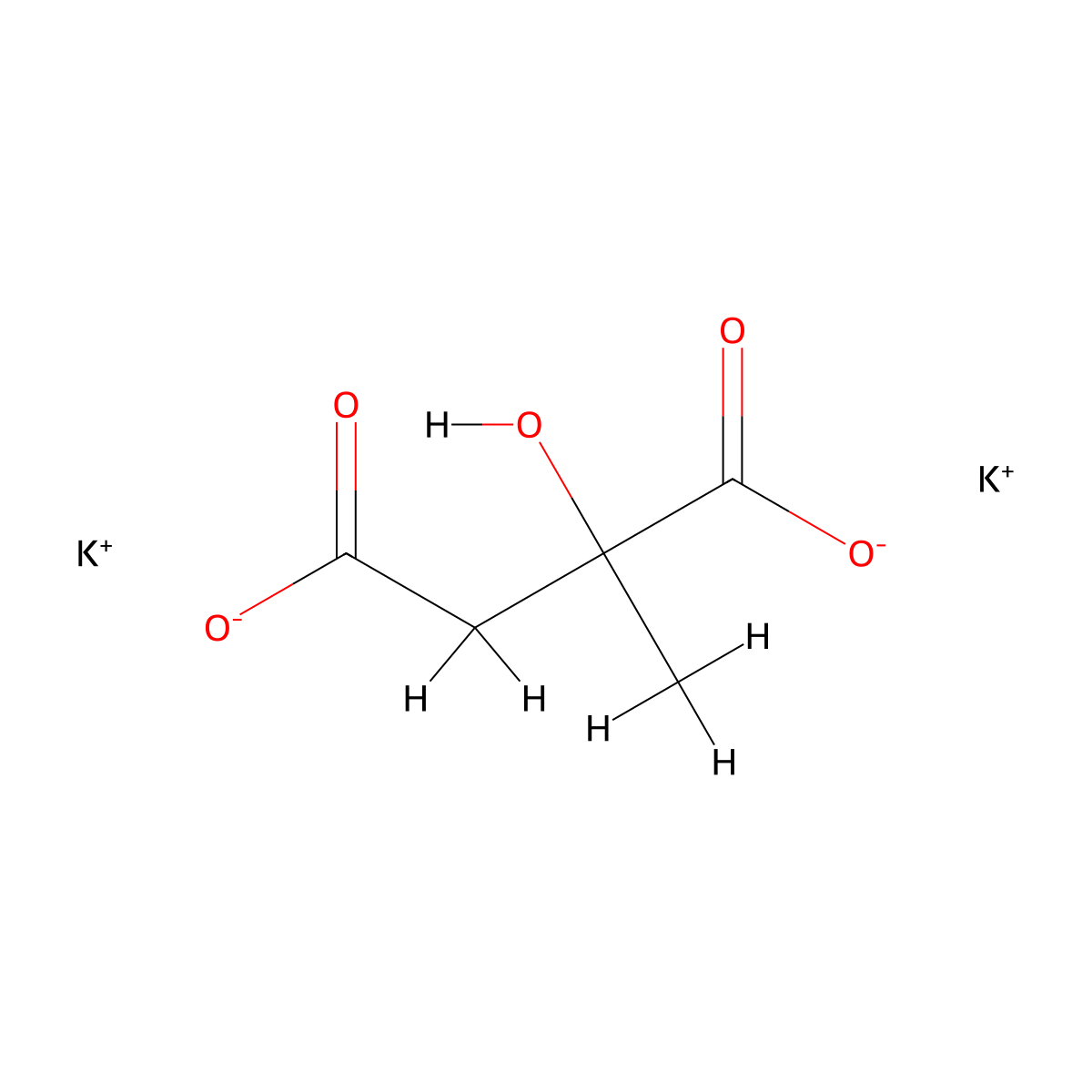 Potassium 2-hydroxy-2-methylsuccinate molecular structure, CAS 1030365-02-6