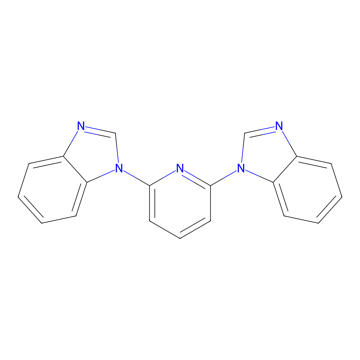 1,1'-(Pyridine-2,6-diyl)bis(1H-benzimidazole) molecular structure, CAS 1030366-99-4