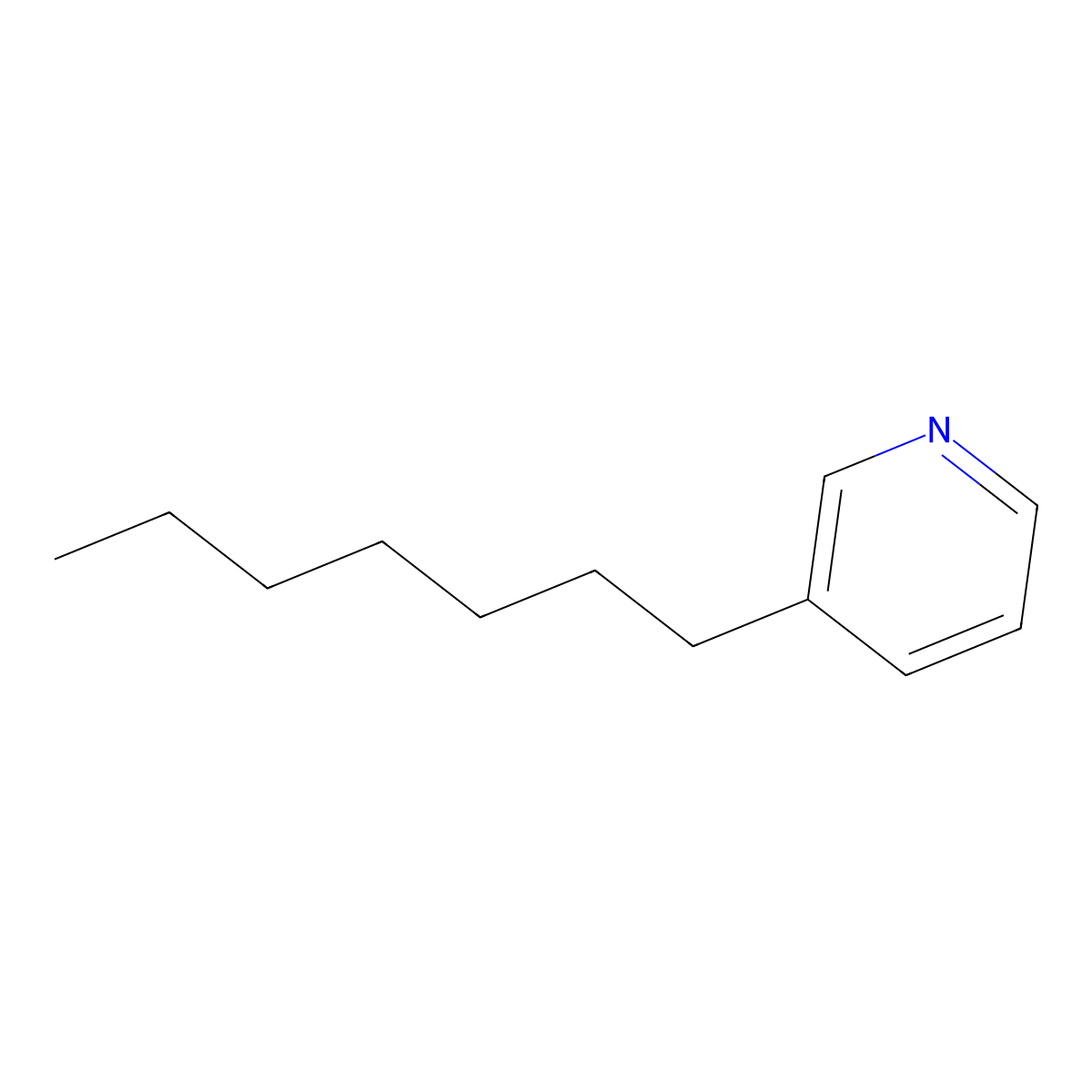 3-Heptylpyridine molecular structure, CAS 103037-27-0