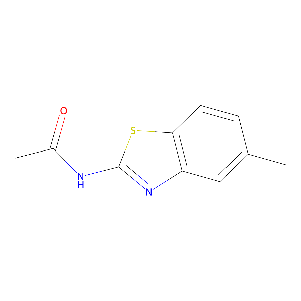 N-(5-methyl-1,3-benzothiazol-2-yl)acetamide molecular structure, CAS 103037-96-3