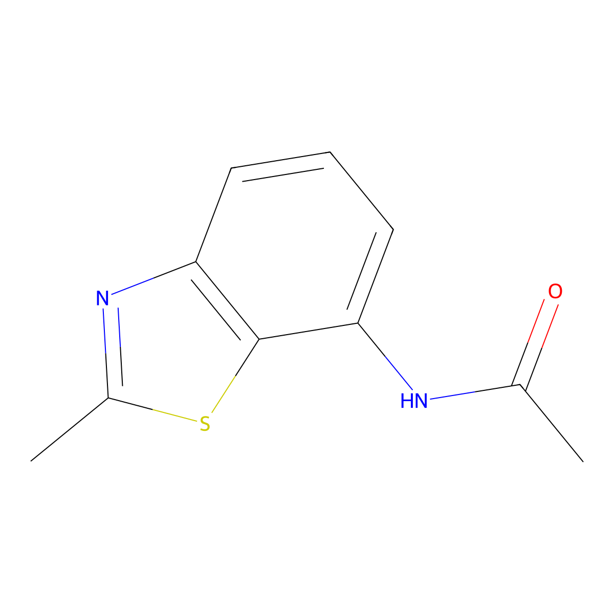 N-(2-methyl-1,3-benzothiazol-7-yl)acetamide molecular structure, CAS 103037-97-4