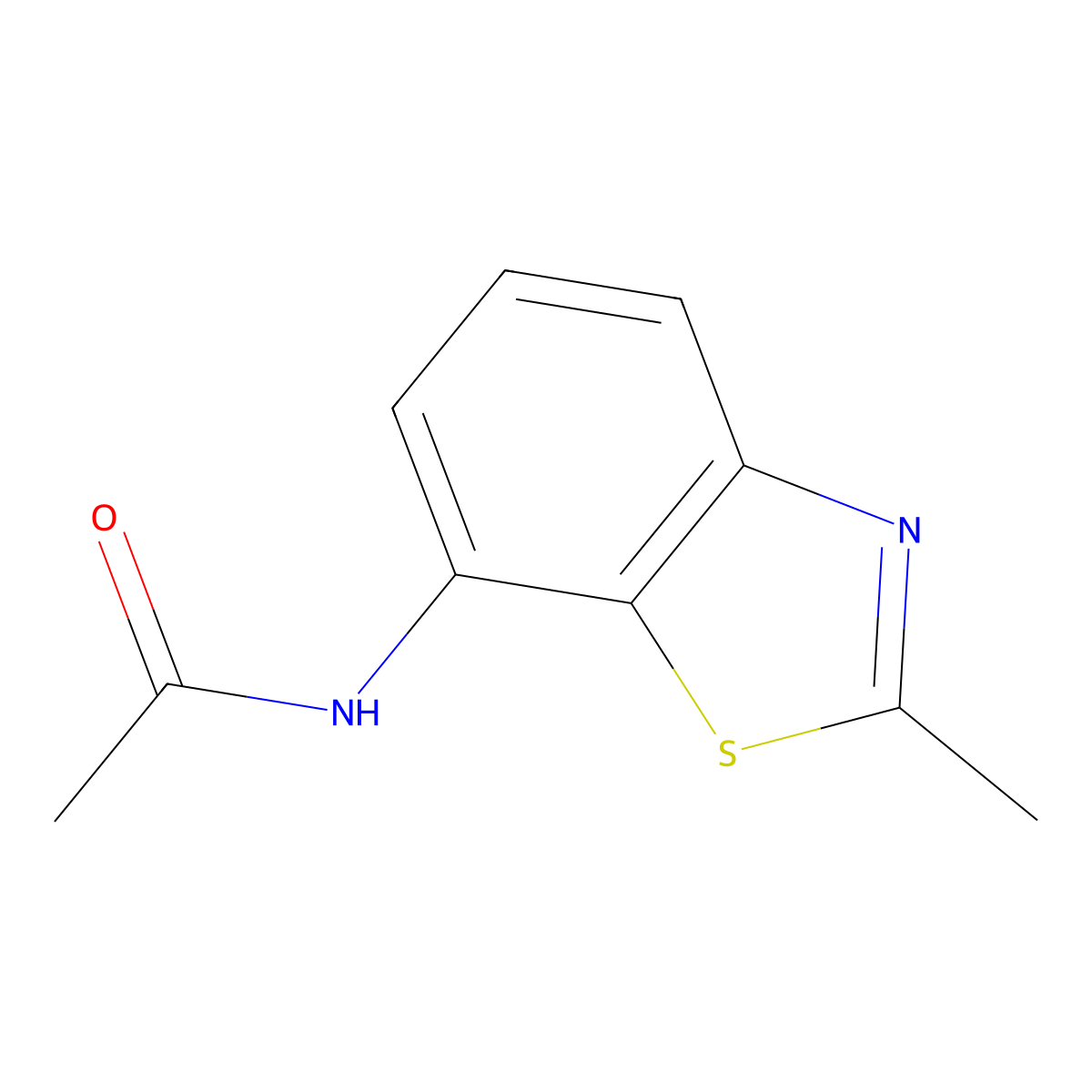 N-(2-methyl-1,3-benzothiazol-7-yl)acetamide molecular structure, CAS 103037-97-4