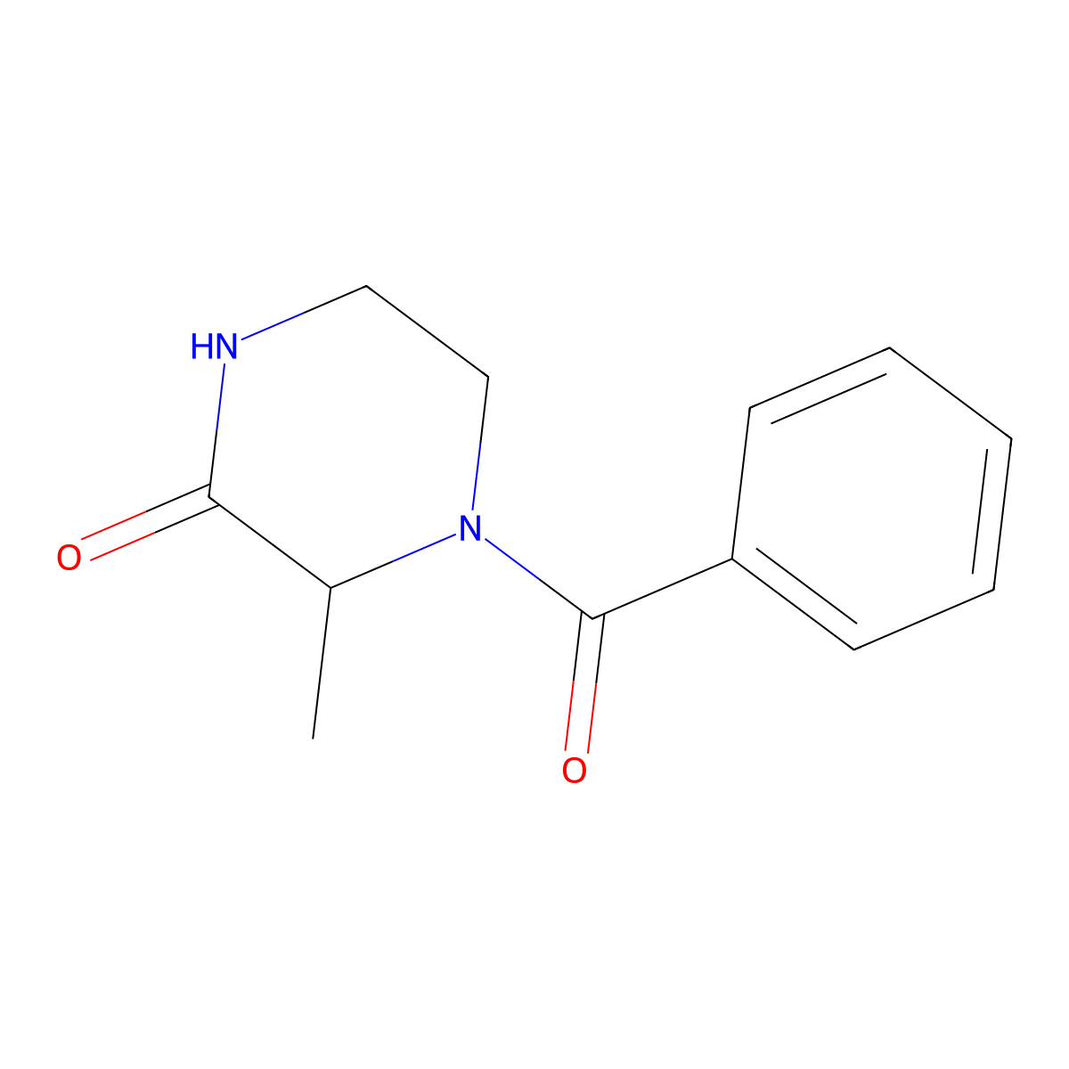 4-Benzoyl-3-methylpiperazin-2-one molecular structure, CAS 1030374-29-8