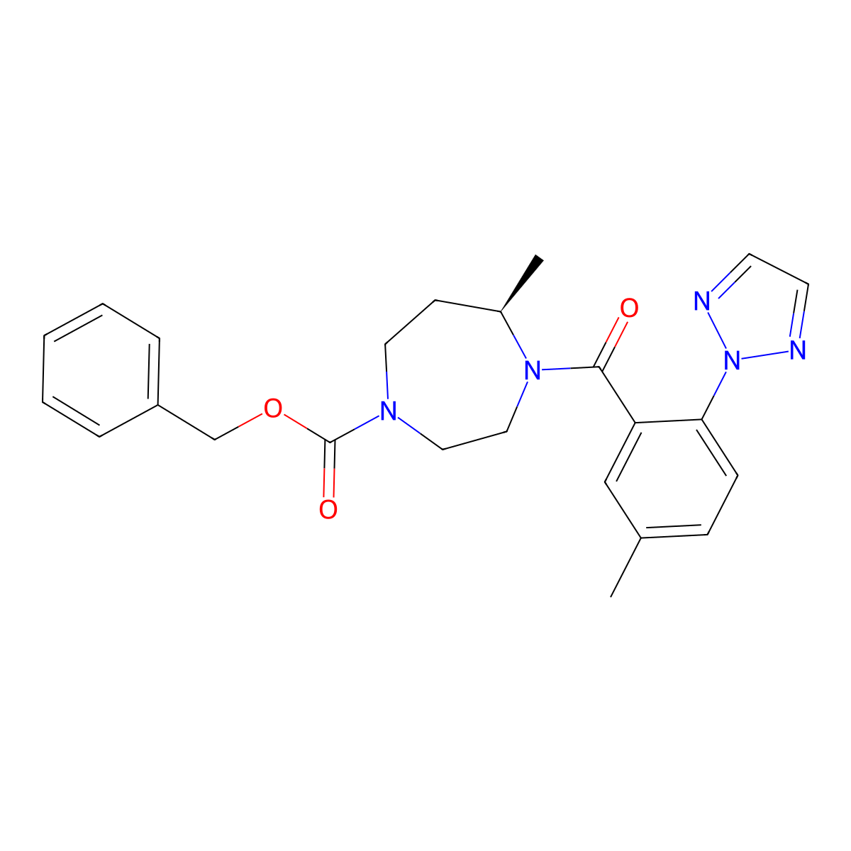 (R)-Benzyl 5-methyl-4-(5-methyl-2-(2H-1,2,3-triazol-2-yl)benzoyl)-1,4-diazepane-1-carboxylate molecular structure, CAS 1030377-31-1