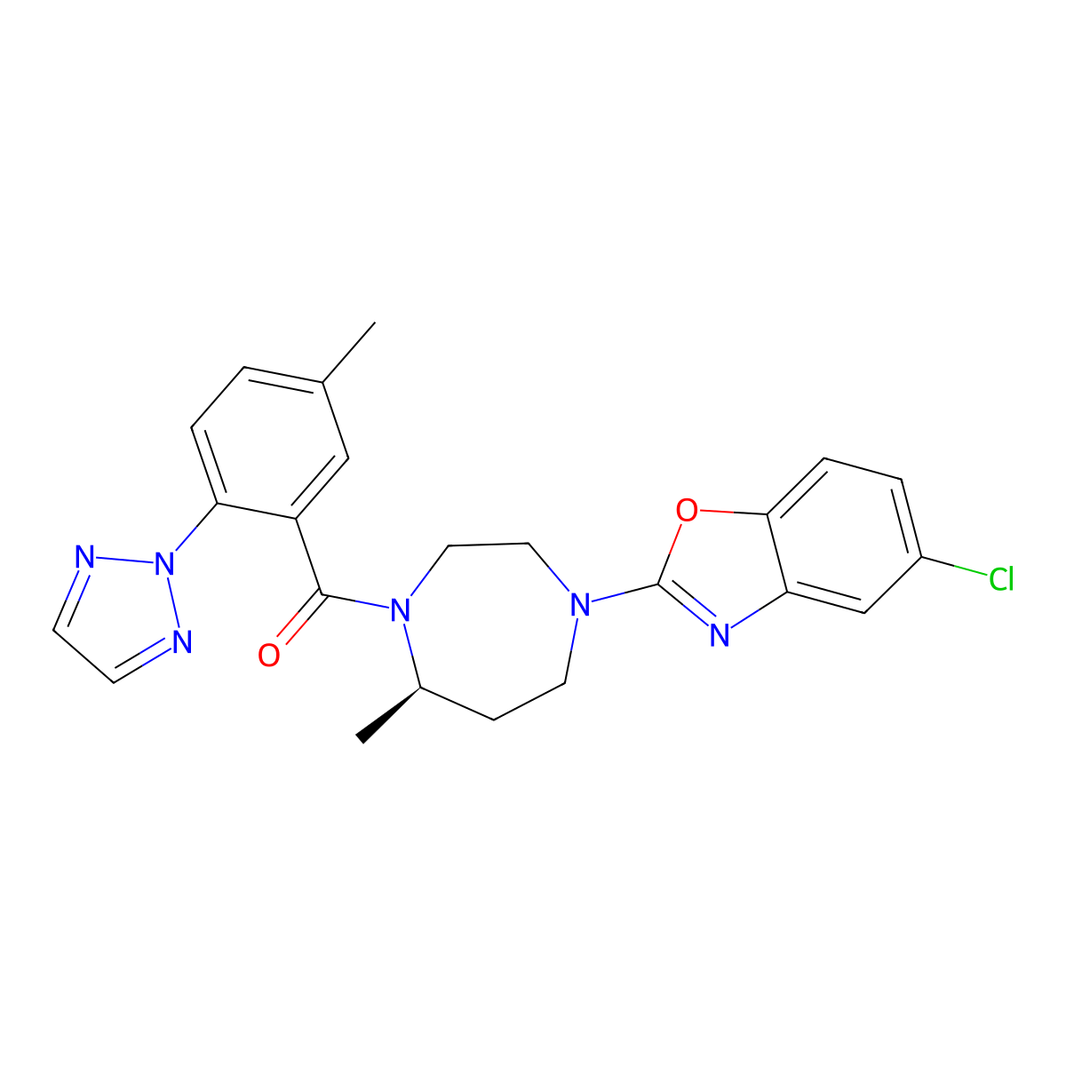 Suvorexant molecular structure, CAS 1030377-33-3