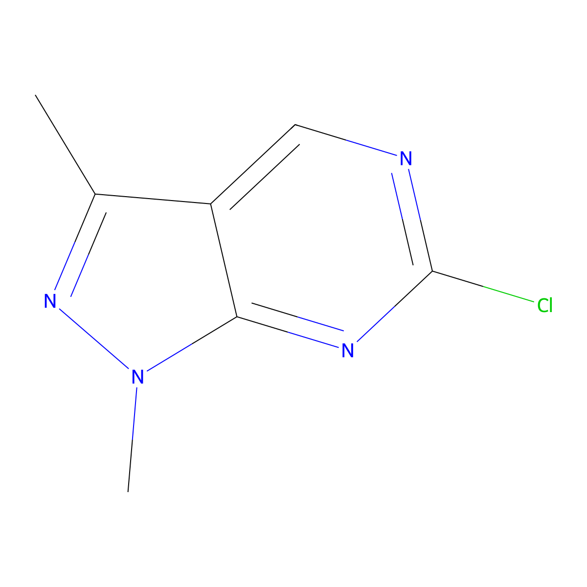 6-Chloro-1,3-dimethyl-1H-pyrazolo[3,4-d]pyrimidine molecular structure, CAS 1030377-53-7