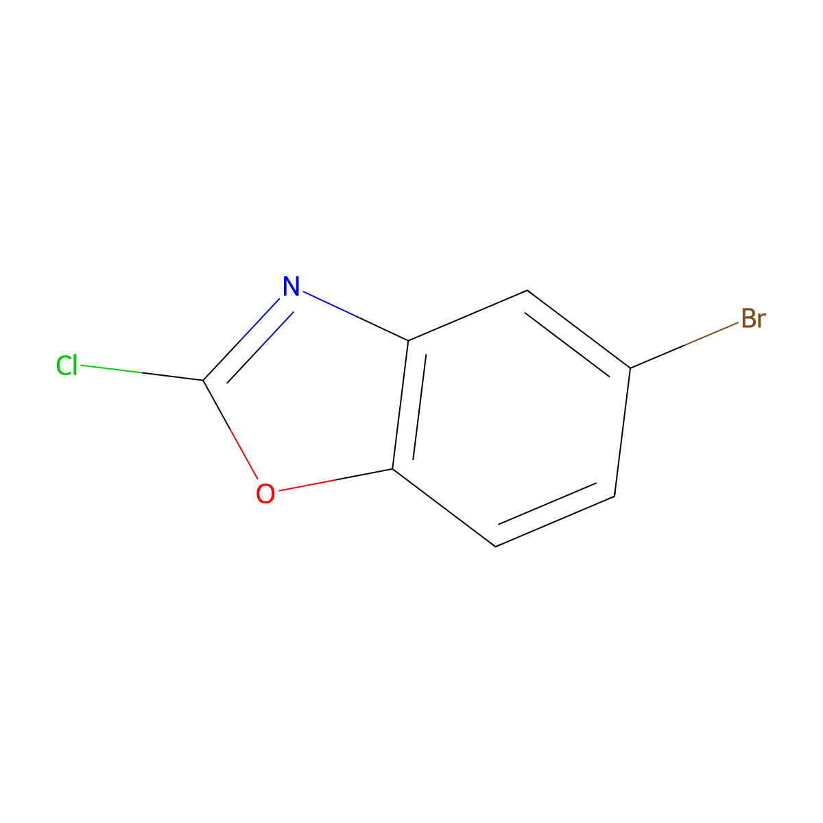 5-Bromo-2-chloro-1,3-benzoxazole molecular structure, CAS 1030377-54-8