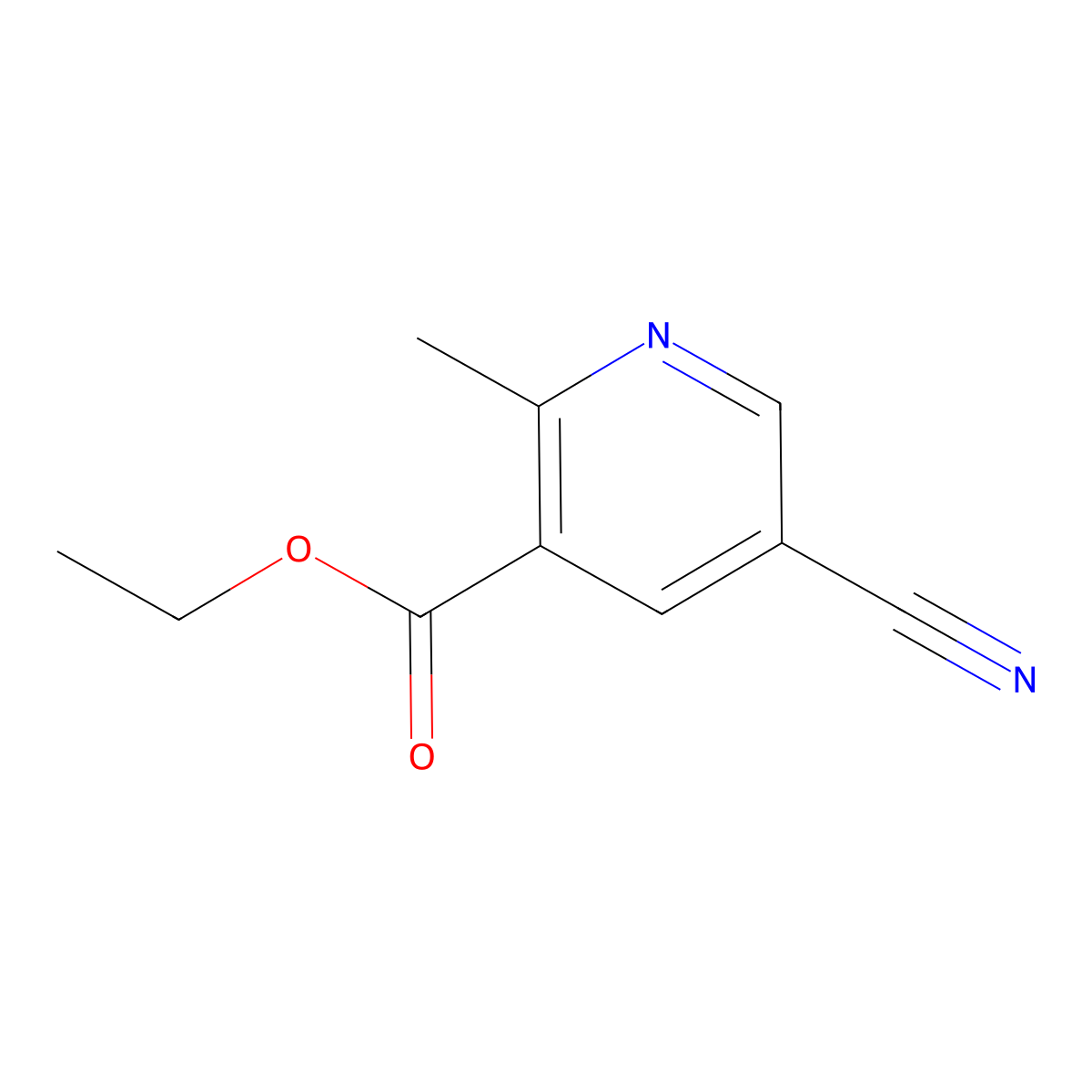Ethyl 5-cyano-2-methylnicotinate molecular structure, CAS 103038-00-2