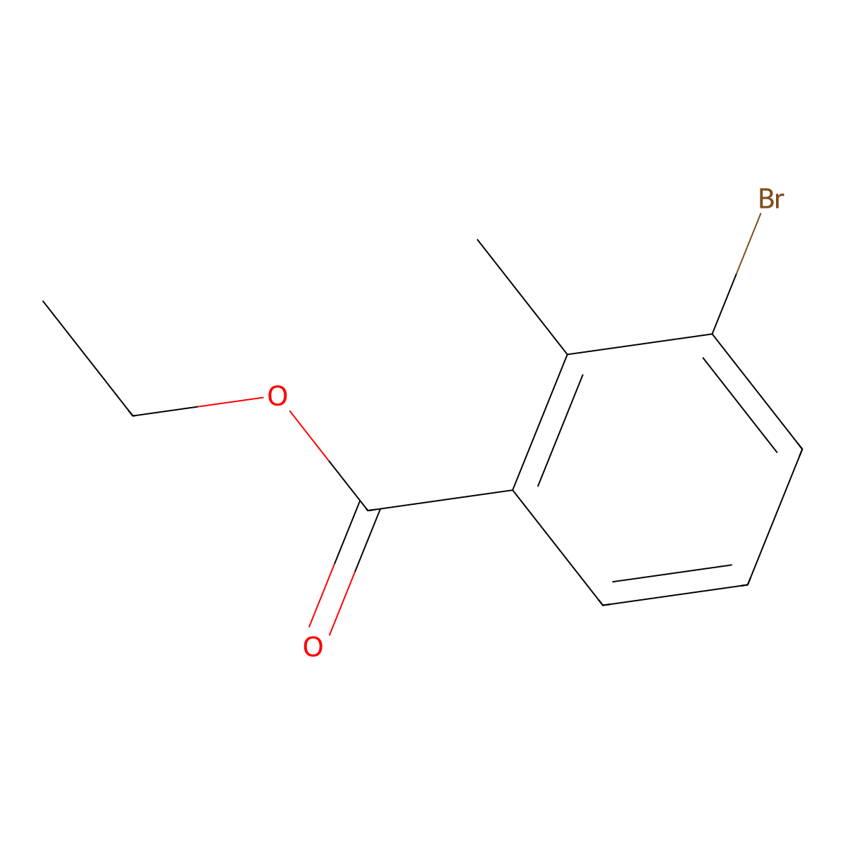 Ethyl 3-bromo-2-methylbenzoate molecular structure, CAS 103038-43-3