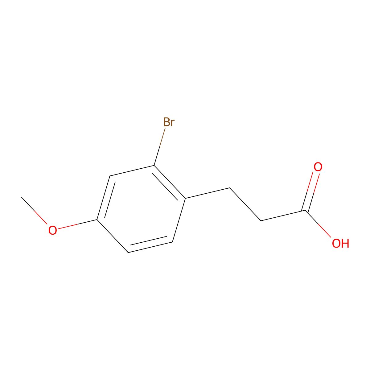 3-(2-Bromo-4-methoxyphenyl)propanoic acid molecular structure, CAS 103038-45-5