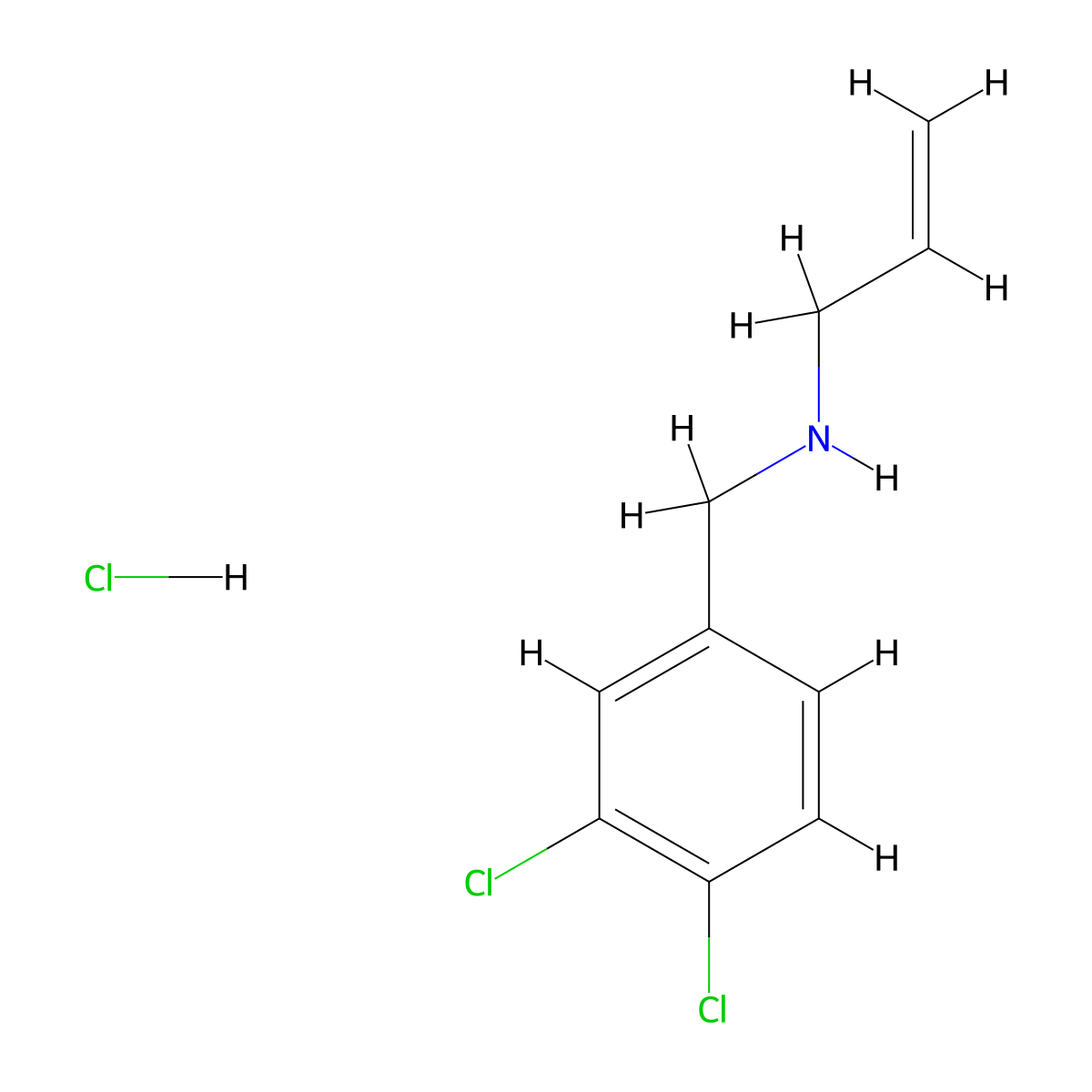 [(3,4-Dichlorophenyl)methyl](prop-2-en-1-yl)amine hydrochloride molecular structure, CAS 103038-63-7