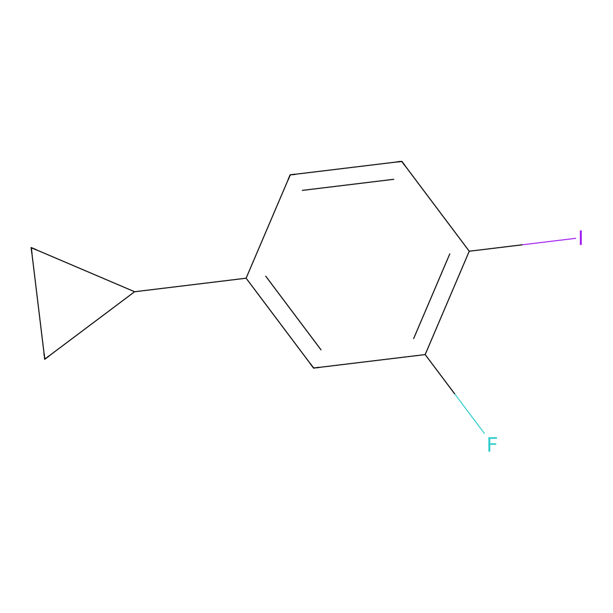 4-Cyclopropyl-2-fluoro-1-iodobenzene molecular structure, CAS 1030383-32-4